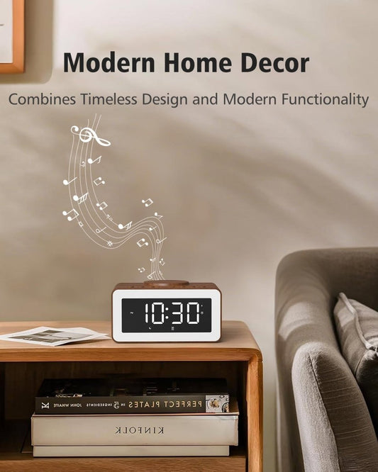 Alarm Clock Bedside with Wireless Charger - Arythmos Ena