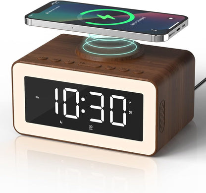 Alarm Clock Bedside with Wireless Charger - Arythmos Ena