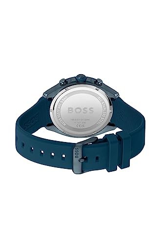 BOSS Men's 44mm Chronograph Quartz Watch Velocity Collection with Silicone Strap