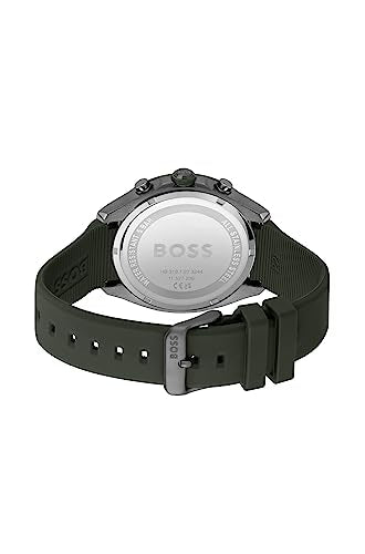 BOSS Men's 44mm Chronograph Quartz Watch Velocity Collection with Silicone Strap