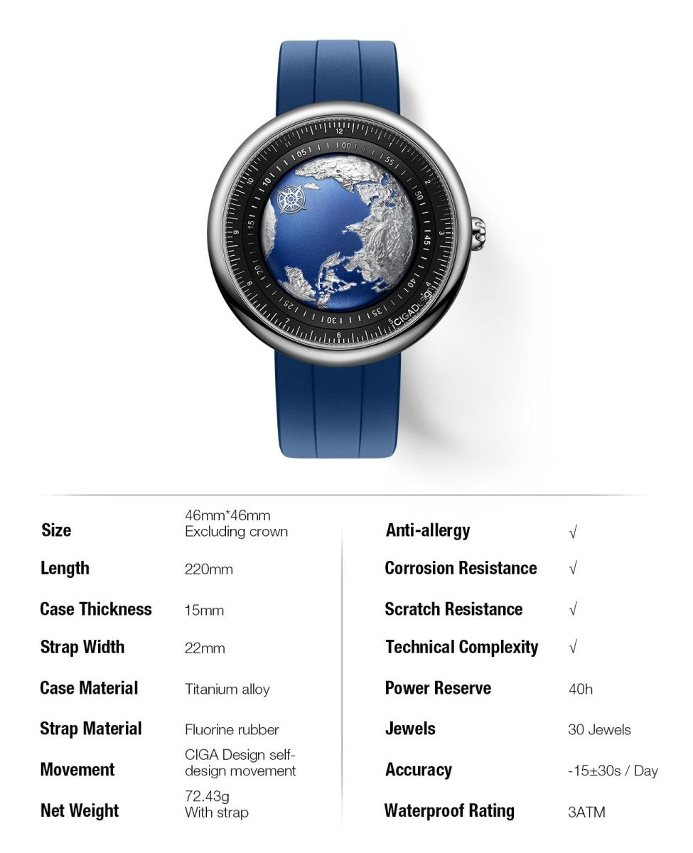 CIGA Watch - Design Mechanical Automatic - Arythmos Ena