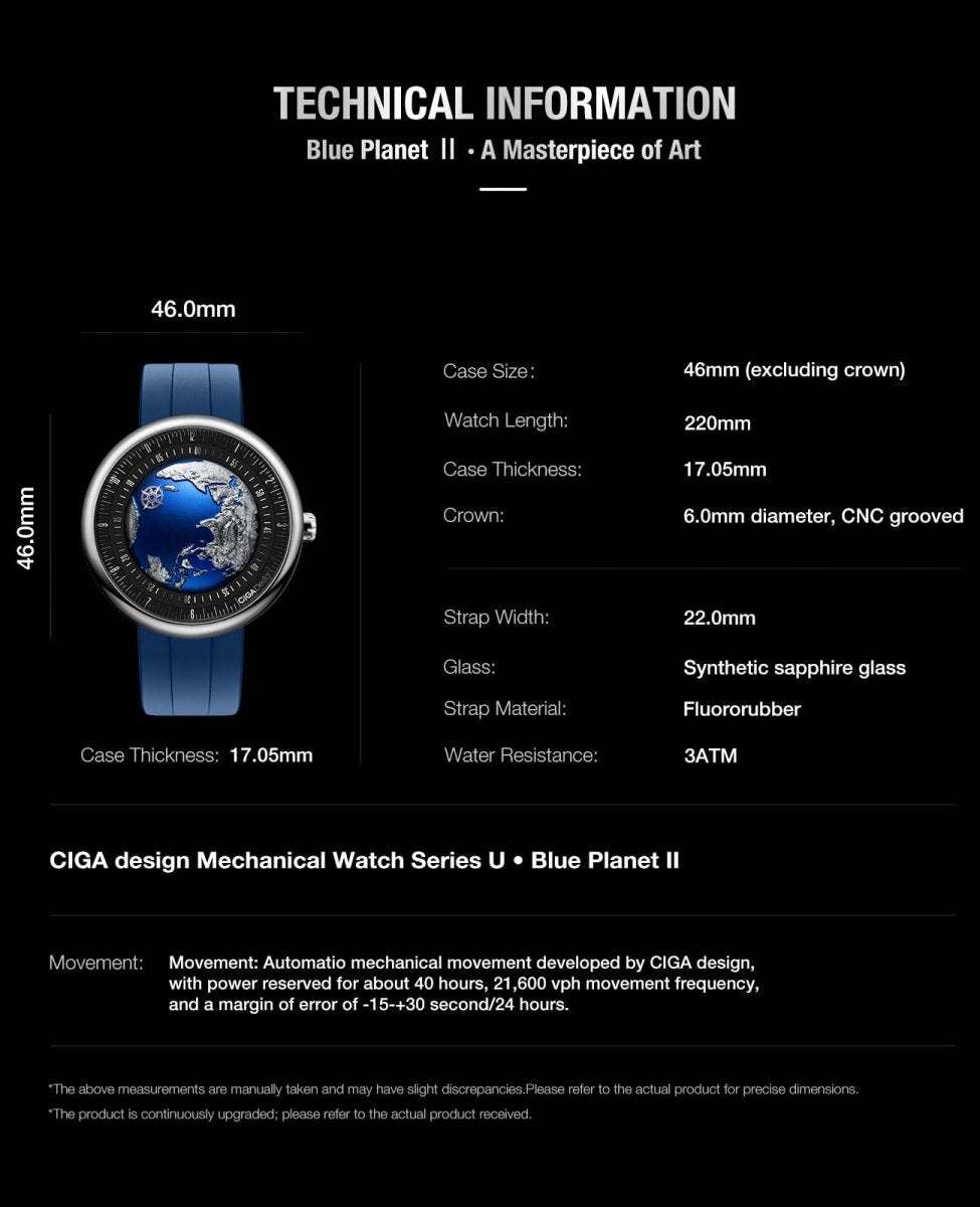 CIGA Watch - Design Mechanical Automatic - Arythmos Ena