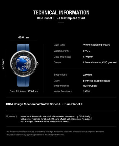 CIGA Watch - Design Mechanical Automatic - Arythmos Ena