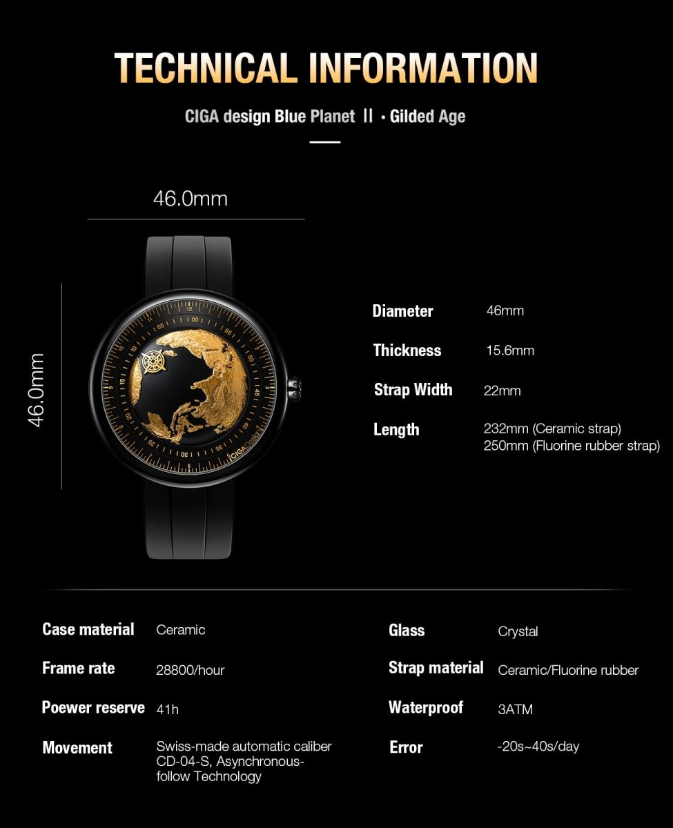 CIGA Watch - Design Mechanical Automatic - Arythmos Ena