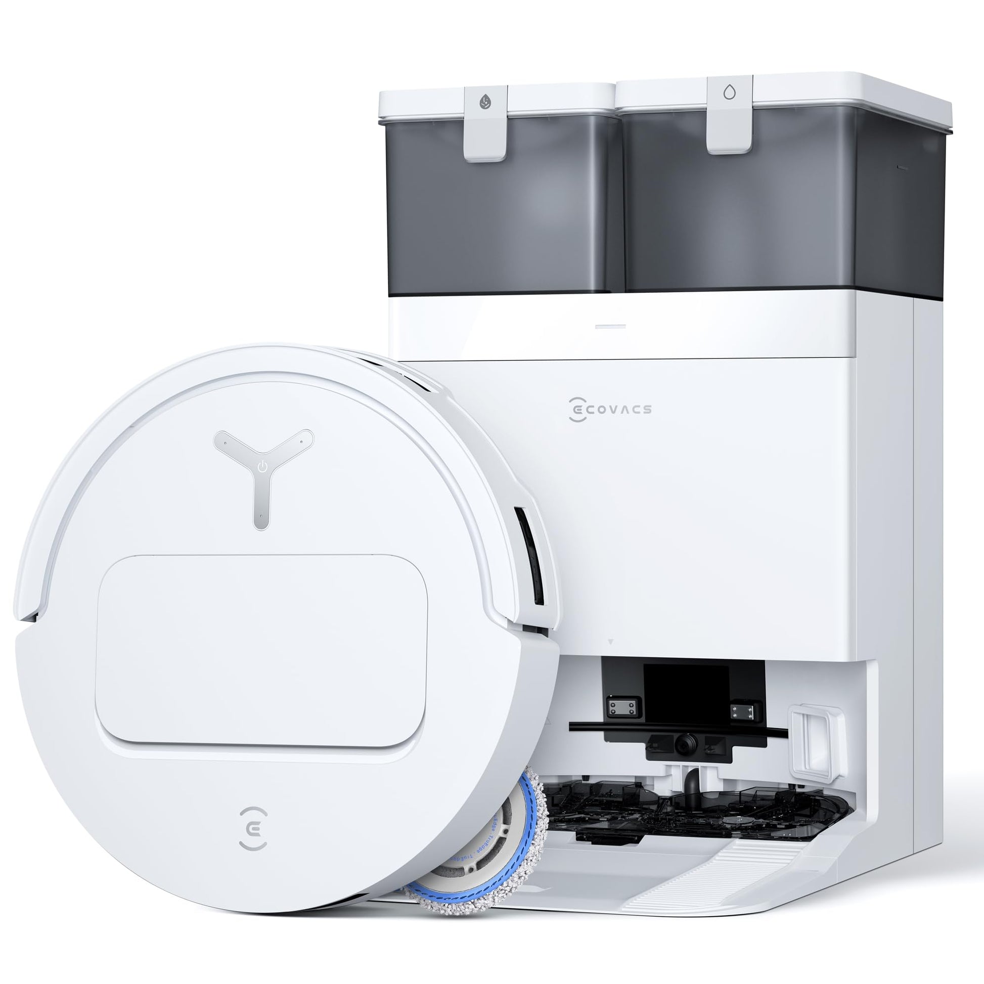 ECOVACS DEEBOT X8 PRO OMNI Robot Vacuum and Mop, 18000Pa, OZMO ROLLER Instant Self - Washing Mopping, 40 - 75℃ Hot