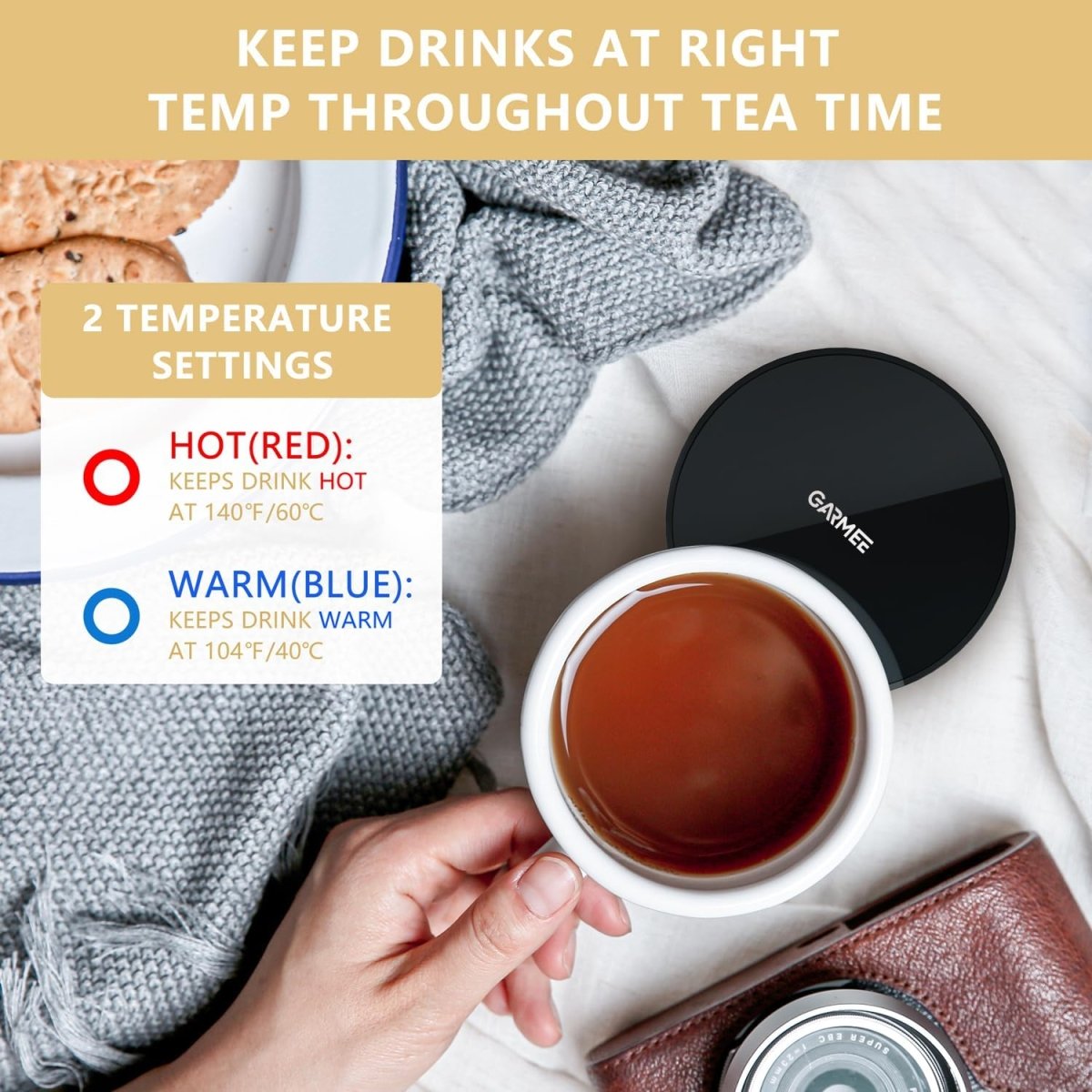 Mug Warmer for Coffee and Tea - Arythmos Ena