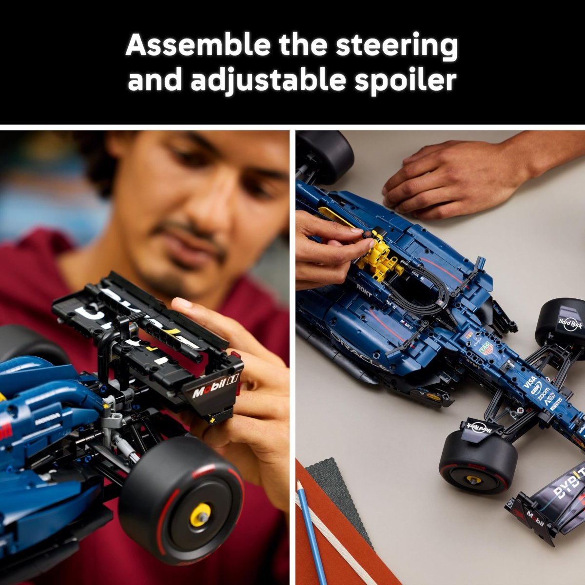 LEGO Technic Oracle Red Bull Racing RB20 F1 Car Model Kit - Collectible Formula 1 Building Set with 1:8 Scale