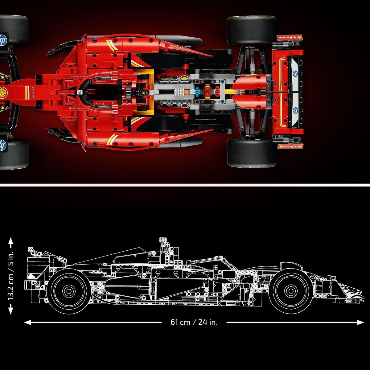 LEGO Technic Oracle Red Bull Racing RB20 F1 Car Model Kit - Collectible Formula 1 Building Set with 1:8 Scale