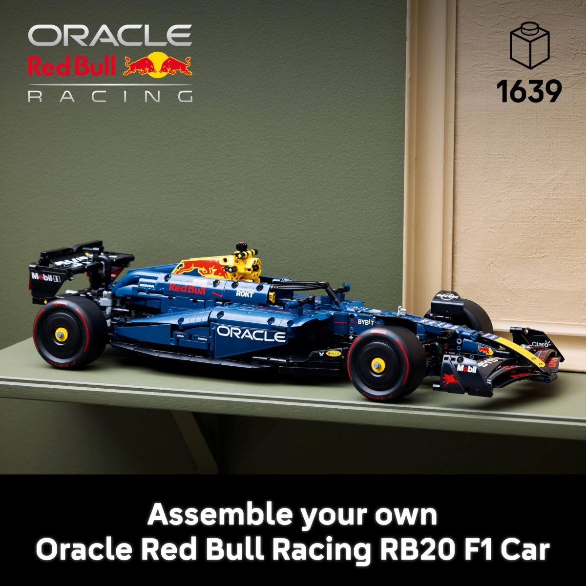 LEGO Technic Oracle Red Bull Racing RB20 F1 Car Model Kit - Collectible Formula 1 Building Set with 1:8 Scale