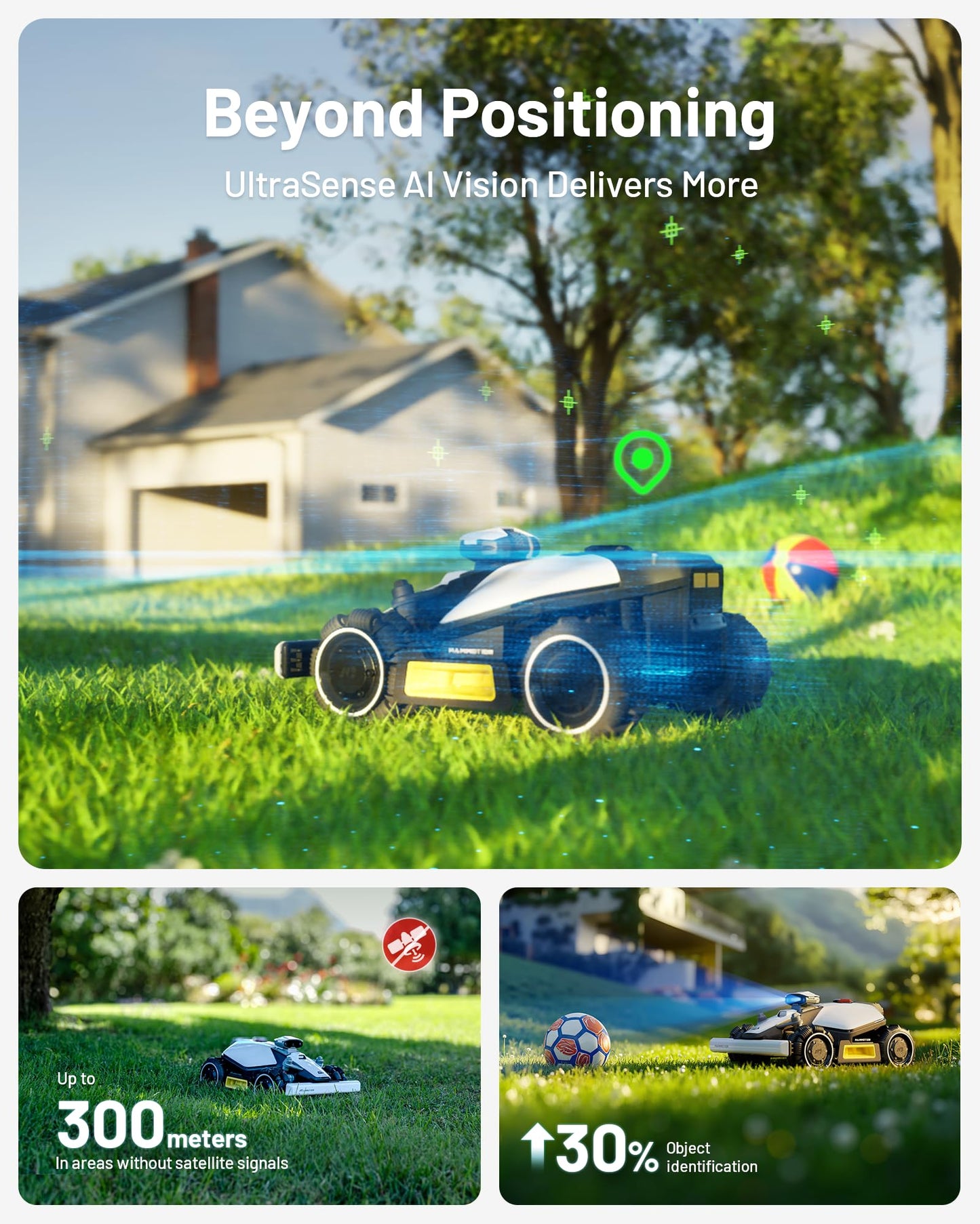 MAMMOTION LUBA mini AWD Robot Lawn Mower without Boundary,