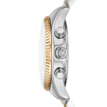 Michael Kors Lexington Watch for Women, Quartz Chronograph Movement with Stainless Steel Strap