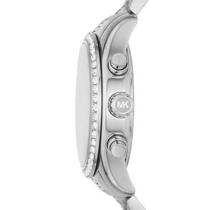 Michael Kors Lexington Watch for Women, Quartz Chronograph Movement with Stainless Steel Strap