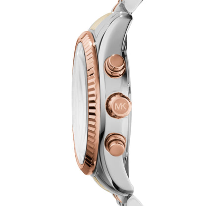 Michael Kors Lexington Watch for Women, Quartz Chronograph Movement with Stainless Steel Strap