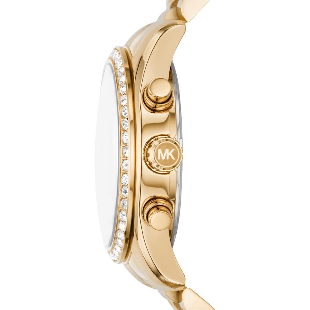 Michael Kors Lexington Watch for Women, Quartz Chronograph Movement with Stainless Steel Strap