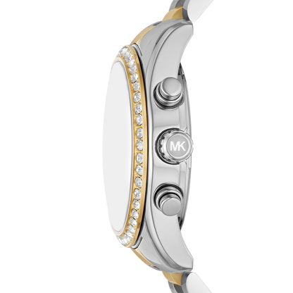 Michael Kors Lexington Watch for Women, Quartz Chronograph Movement with Stainless Steel Strap