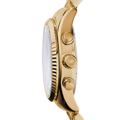 Michael Kors Lexington Watch for Women, Quartz Chronograph Movement with Stainless Steel Strap