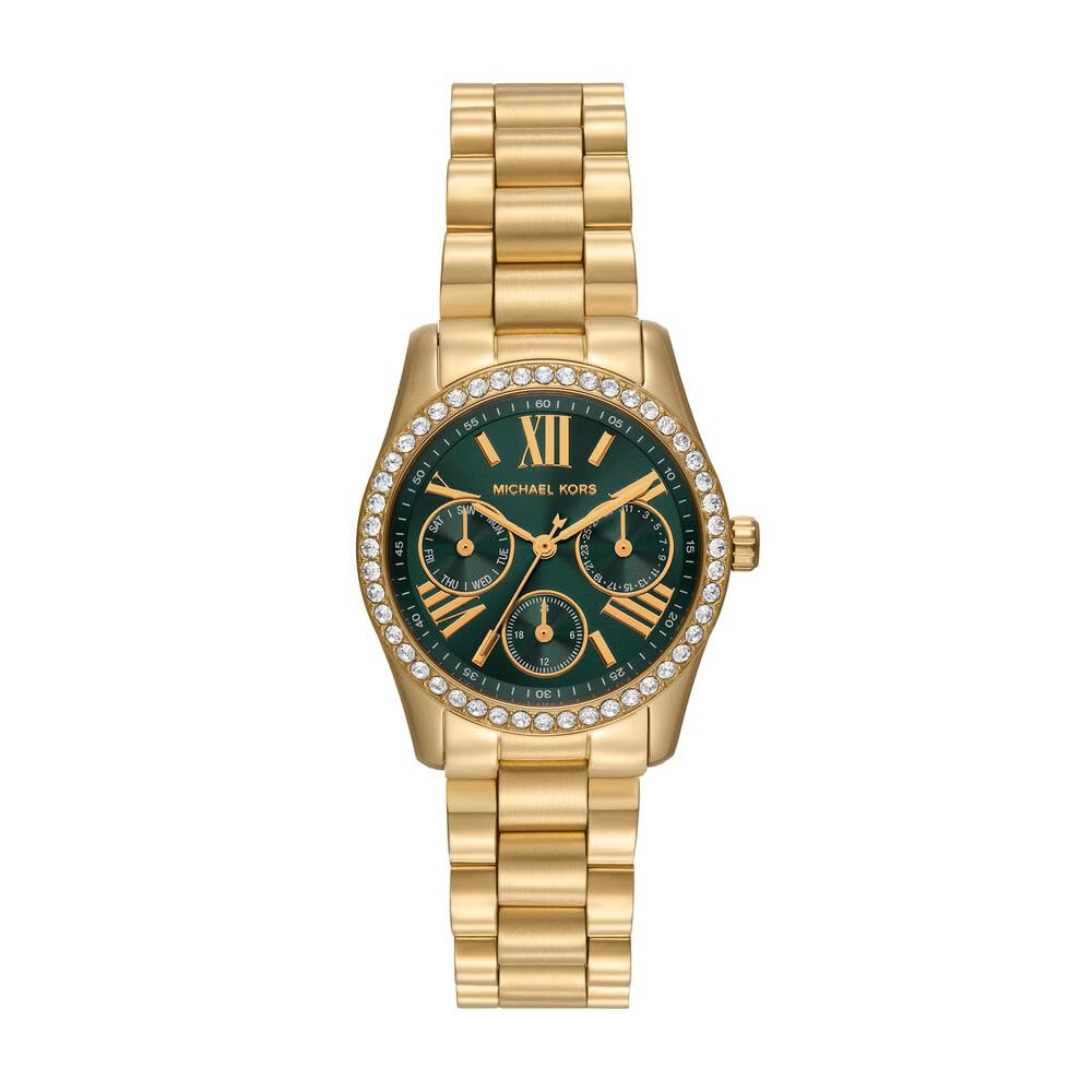 Michael Kors Lexington Watch for Women, Quartz Chronograph Movement with Stainless Steel Strap