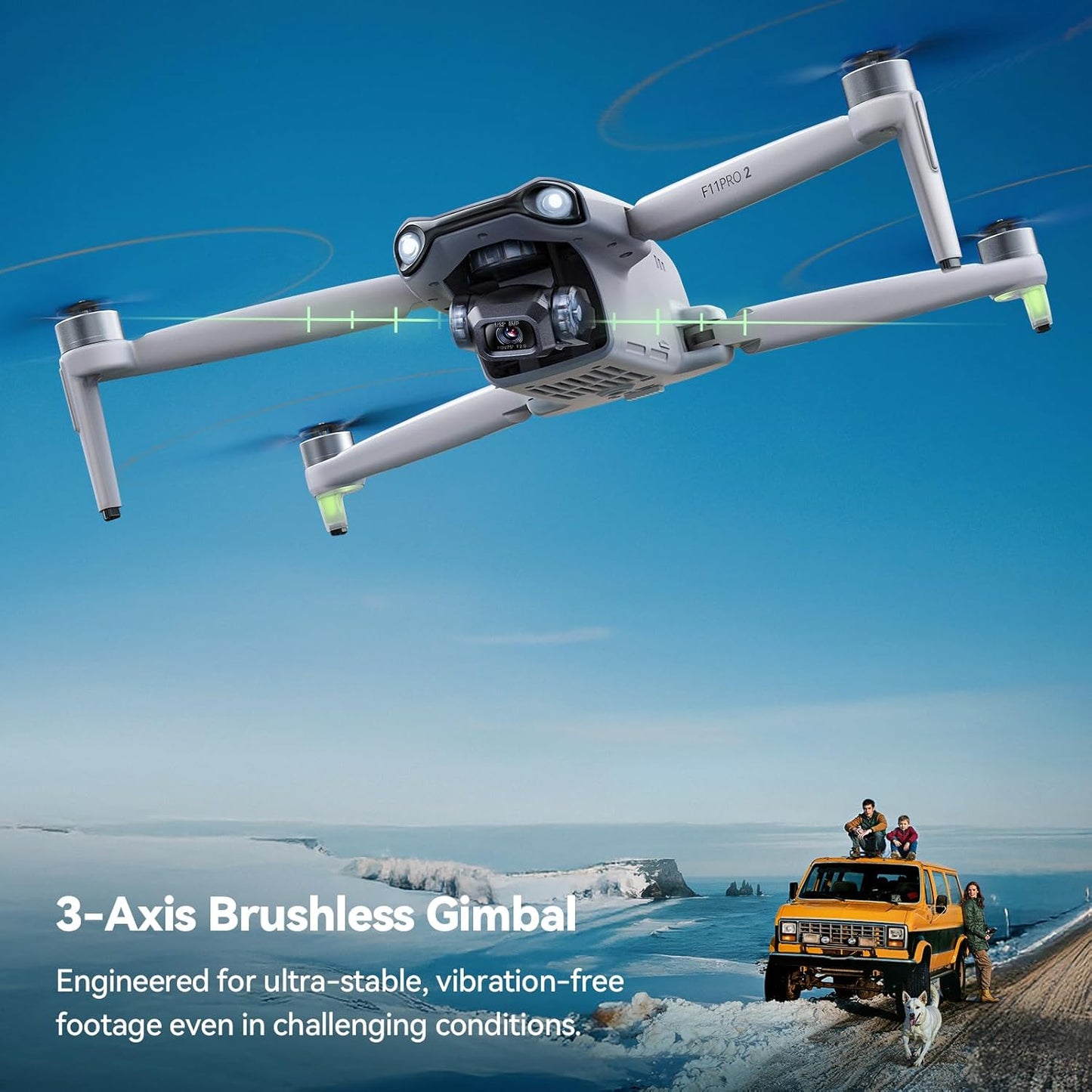 Ruko F11PRO 2 Drones with Camera 4k Professional, 3 - Axis Gimbal Drone, Drone with Camera 4K/30fps Video 6K Image