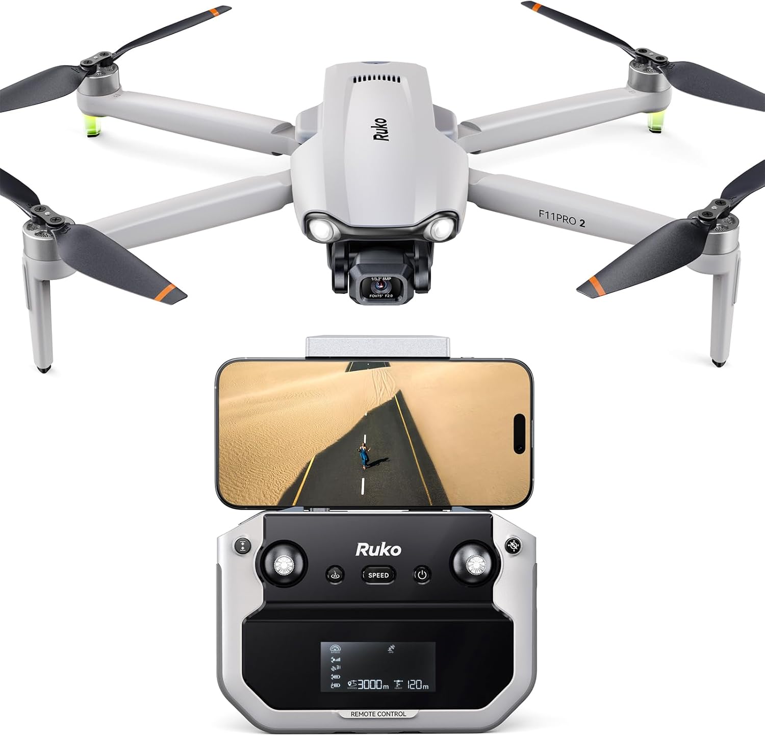 Ruko F11PRO 2 Drones with Camera 4k Professional, 3 - Axis Gimbal Drone, Drone with Camera 4K/30fps Video 6K Image