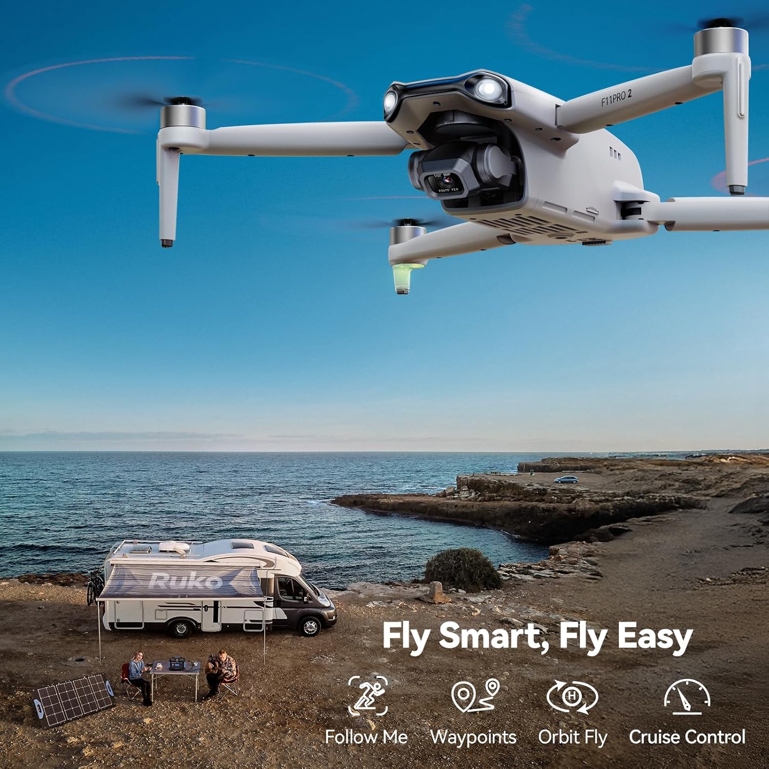 Ruko F11PRO 2 Drones with Camera 4k Professional, 3 - Axis Gimbal DronDrone with Camera 4K/30fps Video 6K