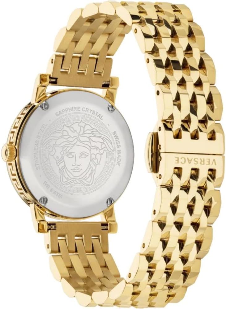 VERSACE Watch Gold Greca Glass for Ladies - Arythmos Ena