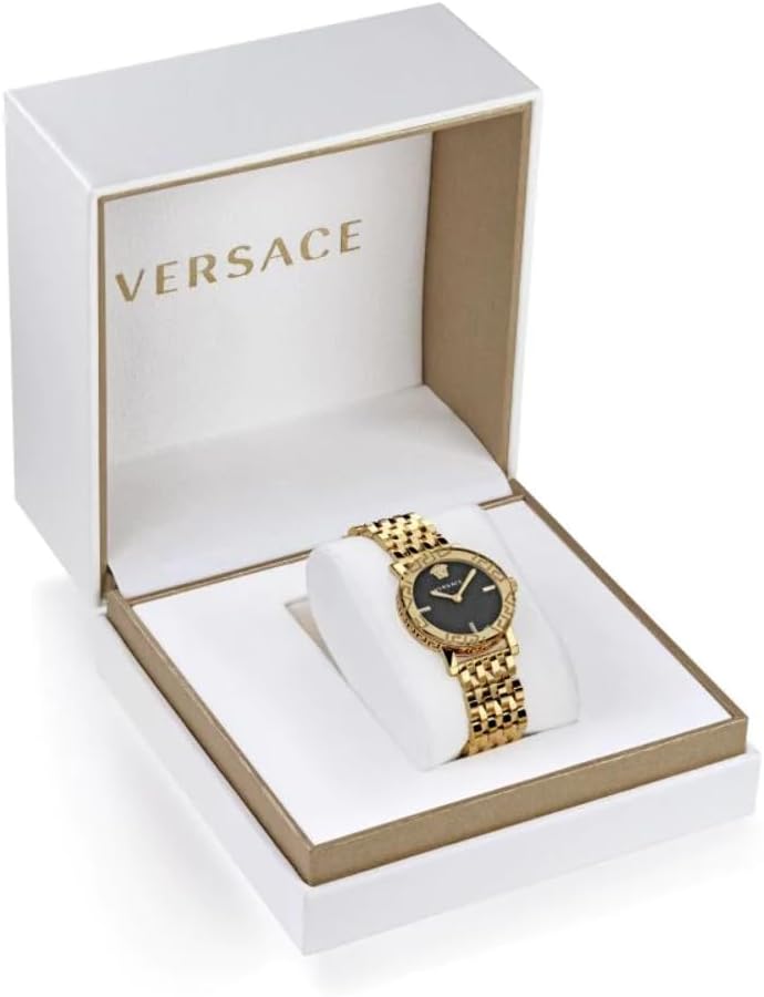 VERSACE Watch Gold Greca Glass for Ladies - Arythmos Ena