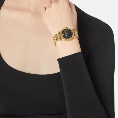 VERSACE Watch Gold Greca Glass for Ladies - Arythmos Ena